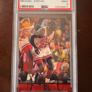 1998 Upper Deck MJx Timepieces Michael Jordan Red #12 /2300 PSA 9 Chicago Bulls